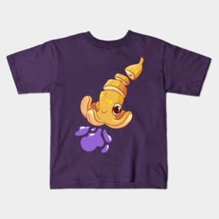 Purple Banana Squid Kids T-Shirt